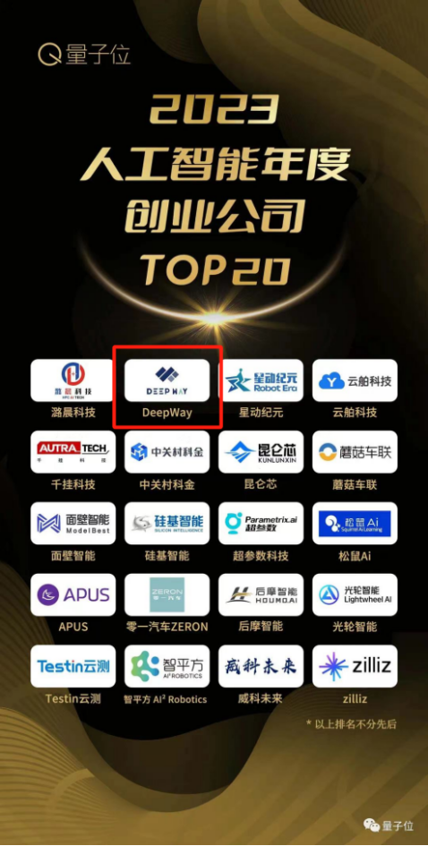DeepWay深向荣获「2023人工智能年度创业公司」