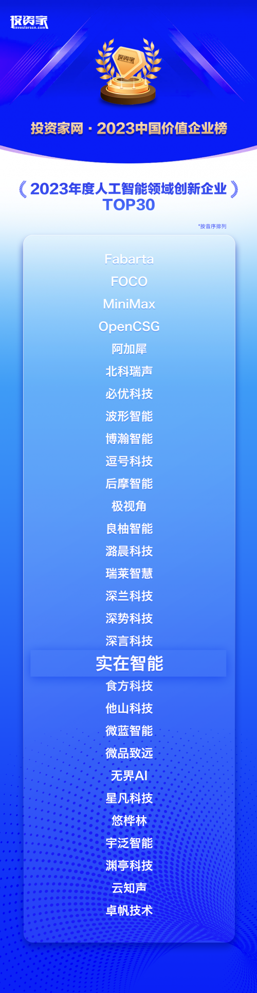 AI Agent落地先行者实在智能：2023人工智能领军者、百强、TOP30揭榜(图2)