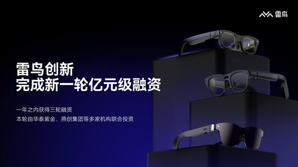 雷鸟创新获得新一轮亿元级融资 2023年全年市占率位居中国第一